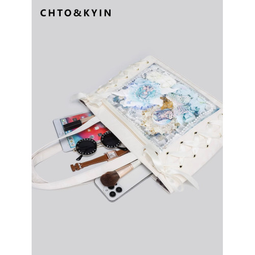 CHTO&KYIN2025年新絲帶痛包大食量吧唧漫展二次元通勤單肩托特包