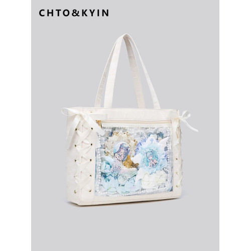 CHTO&KYIN2025年新絲帶痛包大食量吧唧漫展二次元通勤單肩托特包