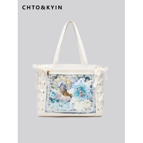 CHTO&KYIN2025年新絲帶痛包大食量吧唧漫展二次元通勤單肩托特包