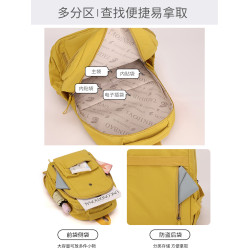 雙肩包女2026新款時尚百搭書包大容量輕便牛津布極簡耐磨旅行後後背包