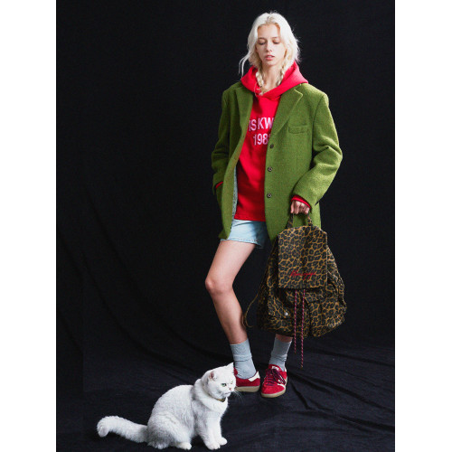 Momogigi 叛逆少年 原創設計復古豹紋帆布大容量雙肩包情侶後後背包新 Momogigi 叛逆少年 原創設計復古豹紋帆布大容量雙肩包情侶後後背包新