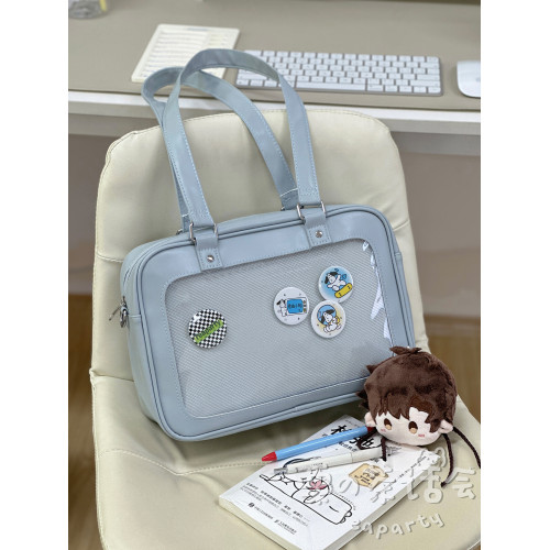 日系軟妹看展吧唧痛包穀子展示袋 學院ins二次元PU手提斜後後背包包女 日系軟妹看展吧唧痛包穀子展示袋 學院ins二次元PU手提斜後後背包包女