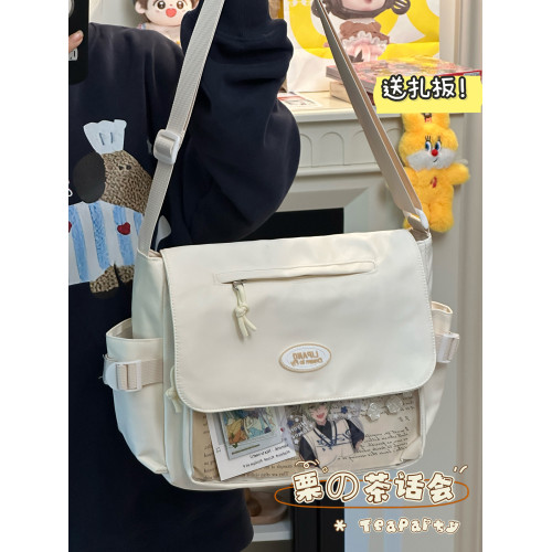 茶話會吧唧痛包斜後後背包休閒上課通勤大容量初中女生學生單肩包包女