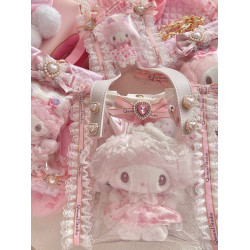 QueenJStudio原創自製曬娃包Lolita芭蕾風痛包手作公仔掛件防塵套