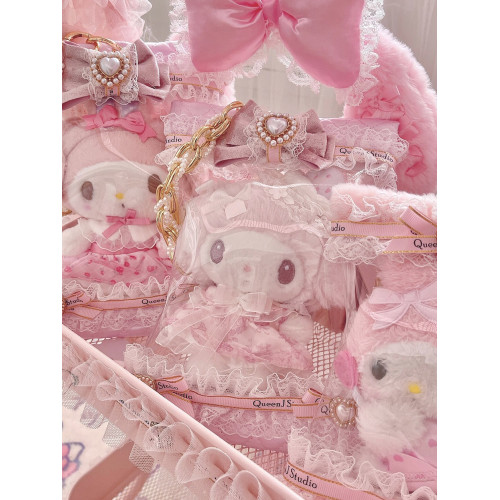 QueenJStudio原創自製曬娃包Lolita芭蕾風痛包手作公仔掛件防塵套