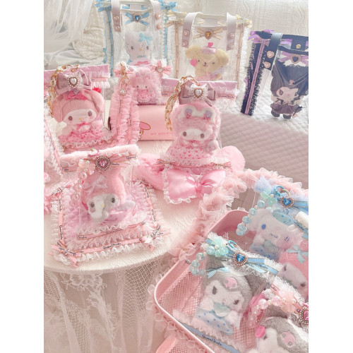 QueenJStudio原創自製曬娃包Lolita芭蕾風痛包手作公仔掛件防塵套