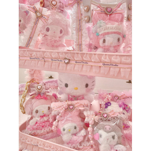 QueenJStudio原創自製曬娃包Lolita芭蕾風痛包手作公仔掛件防塵套