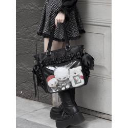 AORDA 大腸絲帶痛包雙肩大容量單肩斜背吧唧包二次元日常20cm娃包