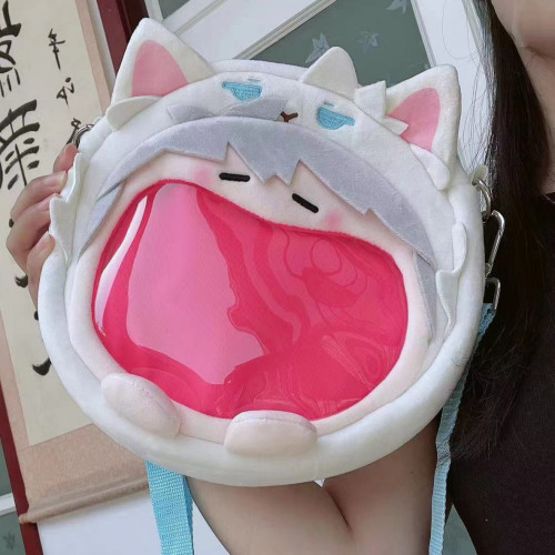 時光代理人陸光痛包喬苓程小時斜後後背包大嘴包包少女玩偶雙肩後後背包女