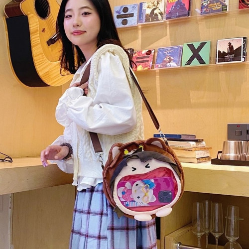 時光代理人陸光痛包喬苓程小時斜後後背包大嘴包包少女玩偶雙肩後後背包女