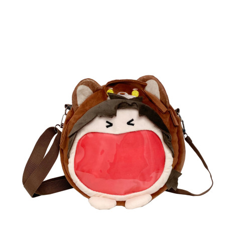 時光代理人陸光痛包喬苓程小時斜後後背包大嘴包包少女玩偶雙肩後後背包女