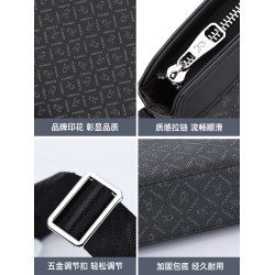 花花公子單肩包男士斜後後背包公文包2024新款商務休閒男款包包後後背包潮