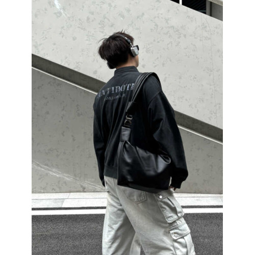 YUEN韓國高級感單肩斜背復古ins餃子包男女旅行通勤包大容量托特