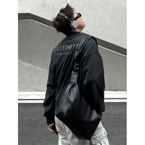 YUEN韓國高級感單肩斜背復古ins餃子包男女旅行通勤包大容量托特