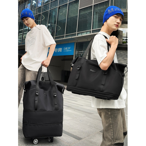 中點大容量可擴展旅行袋女托特包可拆卸萬向輪住校包防水健身包男 中點大容量可擴展旅行袋女托特包可拆卸萬向輪住校包防水健身包男