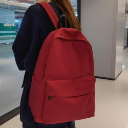 無印書包女大學生韓版ins大容量簡約純色後後背包初中高中生雙肩包男