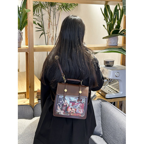 嗚咚小鋪原創日常百搭吧唧二次元雙肩小食量痛包包女【芙芙生酪】