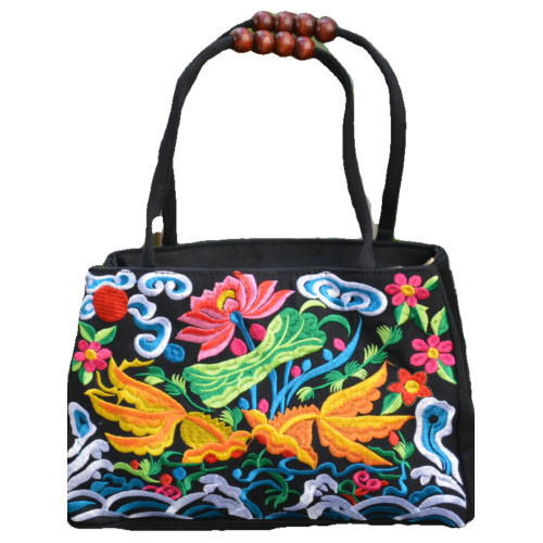 2023新款民族風手工雙面綉花刺綉包包中老年手提包女士帆布旅行包 2023新款民族風手工雙面綉花刺綉包包中老年手提包女士帆布旅行包