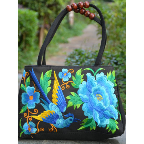 2023新款民族風手工雙面綉花刺綉包包中老年手提包女士帆布旅行包 2023新款民族風手工雙面綉花刺綉包包中老年手提包女士帆布旅行包