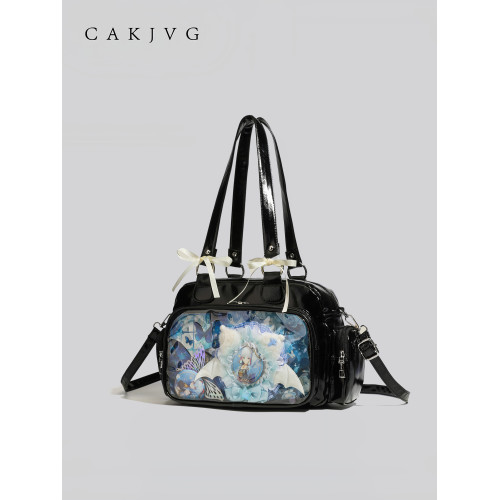 CAKJVG原創日系可愛絲帶二次元少女痛包2025新款大容量手提斜後後背包 CAKJVG原創日系可愛絲帶二次元少女痛包2025新款大容量手提斜後後背包