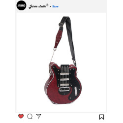 2026個性創意y2k辣妹美式復古吉他形狀包包貝斯痛包斜後後背包女潮