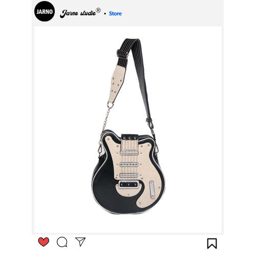 2026個性創意y2k辣妹美式復古吉他形狀包包貝斯痛包斜後後背包女潮