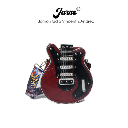 2026個性創意y2k辣妹美式復古吉他形狀包包貝斯痛包斜後後背包女潮