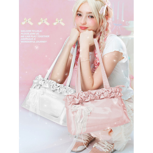 LOLA DESIGN綢緞痛包小食量 通勤學生黨日系二次元大腸痛腋下包女