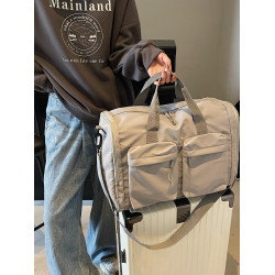 大容量可折曡旅行包運動包健身包輕便短途行李包出差附加包收納袋