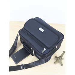 商務單肩包休閒斜後後背包手提加厚防水牛津布挎包多隔層收納工具挎包