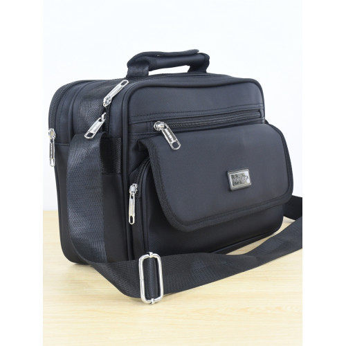 商務單肩包休閒斜後後背包手提加厚防水牛津布挎包多隔層收納工具挎包