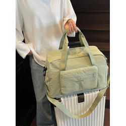 折曡擴展輕便旅行包女士短途出差行李包男大容量待産包手提健身包