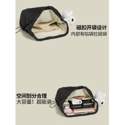 浣熊藍藍韓系格子抽繩雙肩包女生2026新款後後背包旅行通勤休閒小書包