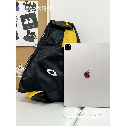 潮酷運動胸包斜後後背包大容量街頭男女學生戶外單肩後後背包騎行機車大包