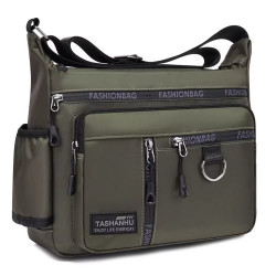 （7隔層）2024新款男包大容量休閒斜後後背包防水單肩包商務旅行包男