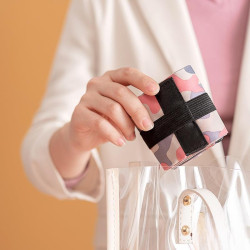 日系風琴百褶包可收縮大容量購物袋尼龍布環保袋拉鍊包雙提手加牢