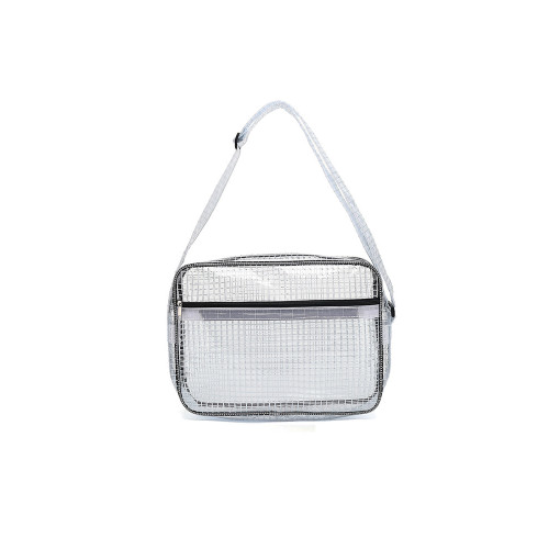 比得堡PVC透明無塵包防靜電網格8寸12寸14寸17寸工具背斜背單肩包