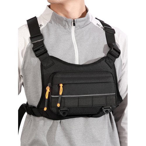 潮牌多功能戰術胸包工裝騎行包街頭潮機能馬甲背心包機車跑步胸包 潮牌多功能戰術胸包工裝騎行包街頭潮機能馬甲背心包機車跑步胸包