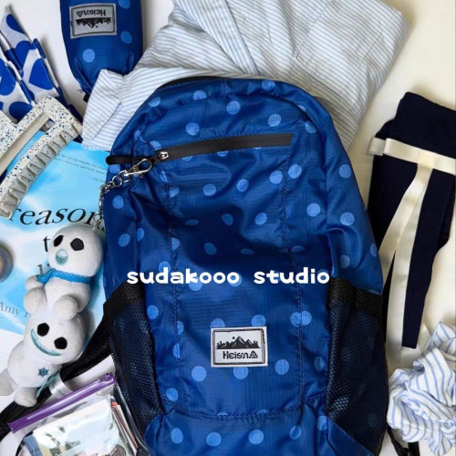 【已定】sudakooo韓國新款 25秋尼龍輕薄圓點韓系雙肩包