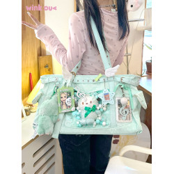 winkouv小食量演唱會藏東西的暗格痛包追星托特包藏燈牌斜背娃包