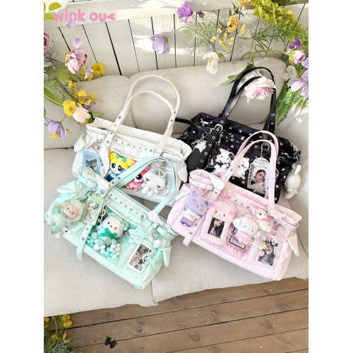 winkouv小食量演唱會藏東西的暗格痛包追星托特包藏燈牌斜背娃包