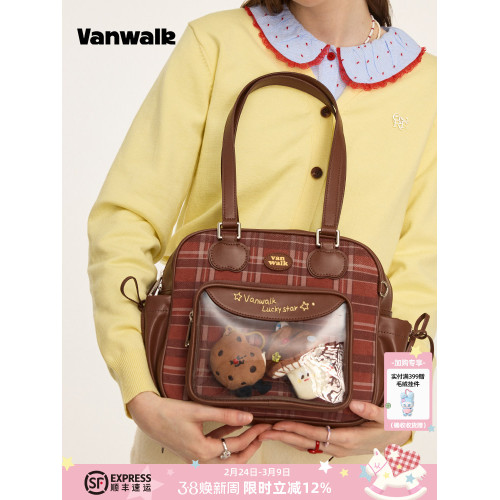 VANWALK聖誕系列 小衆設計二次元小食量痛包少女手提單肩包托特包