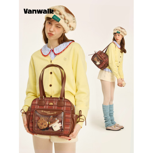 VANWALK聖誕系列 小衆設計二次元小食量痛包少女手提單肩包托特包