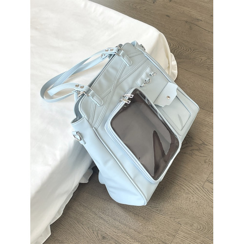 錢一波痛包｜淺藍色20cm娃卡兩用二次元演唱會大容量追星雙肩後後背包