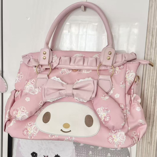 【新品特惠】日系可愛美樂蒂手提包大容量單間斜後後背包托特包