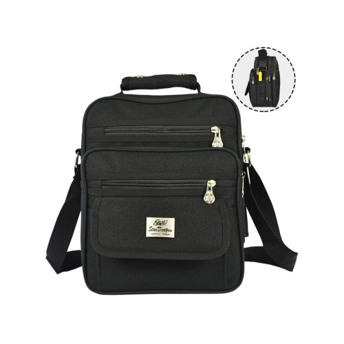 工具包竪款手提包文件公文包休閒耐磨斜後後背包男防水帆布單肩包