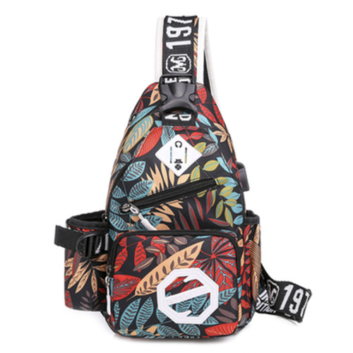 胸包男牛津布單肩包斜背腰包男士休閒包運動男包潮牌胸前包小後後背包