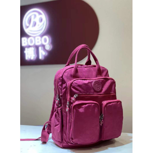 博蔔日本女休閒雙肩包輕便尼龍多口袋防水旅遊小後後背包放14寸電腦包