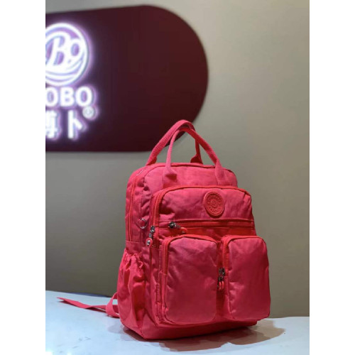 博蔔日本女休閒雙肩包輕便尼龍多口袋防水旅遊小後後背包放14寸電腦包