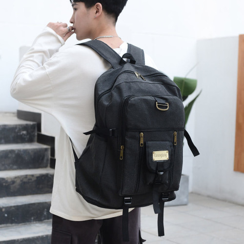 新款100L加高超大容量雙肩包加厚帆布打工行李包男女戶外旅行後後背包